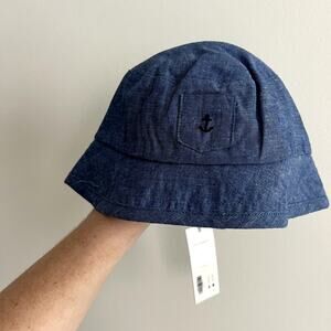 NEW Janie & Jack Chambray Denim‎ Bucket Hat size 6 to 12 months